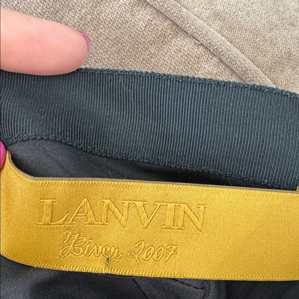 Lanvin 2007 Black Silk Skirt Size 40 - Picture 9 of 12